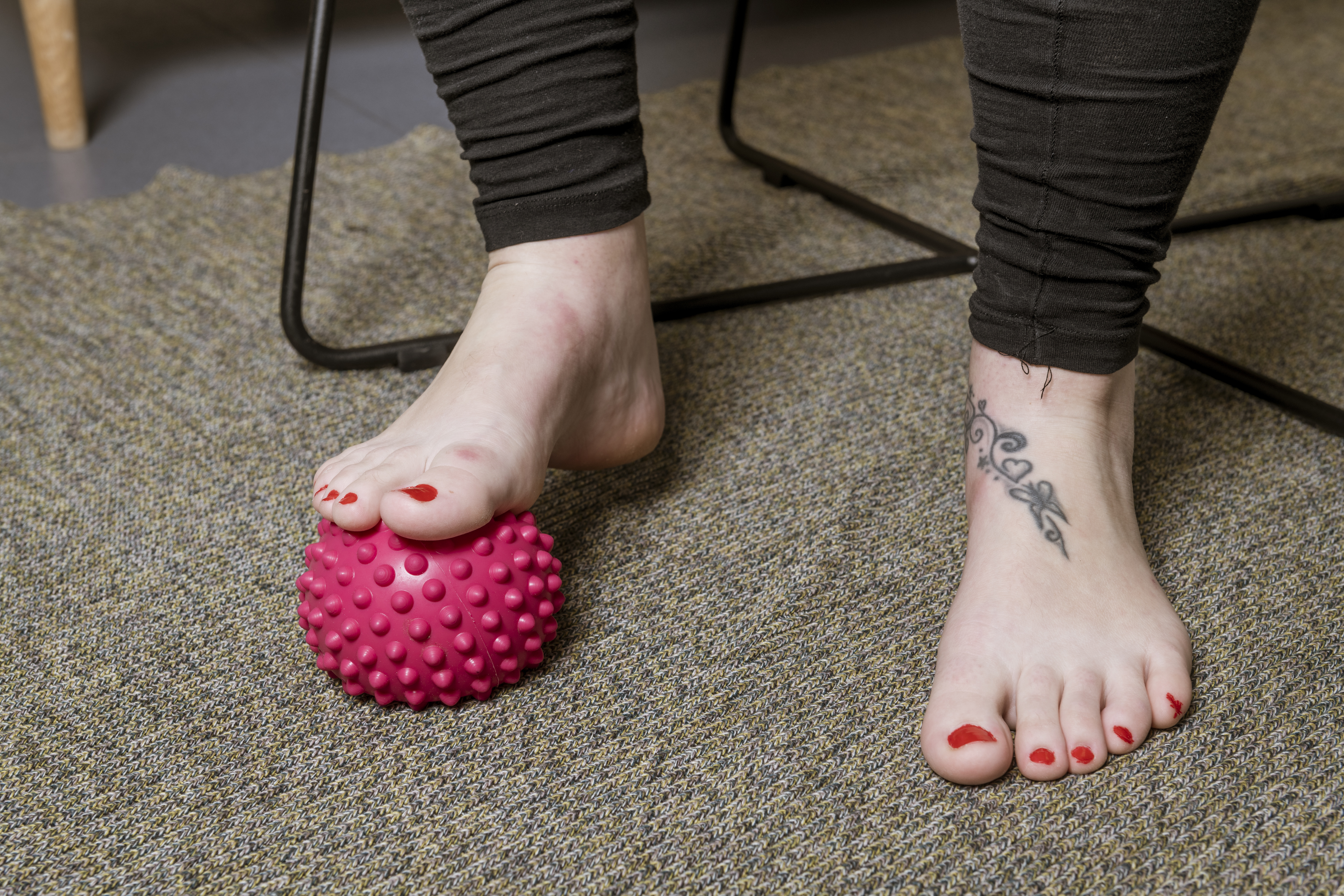 massagebold under fod