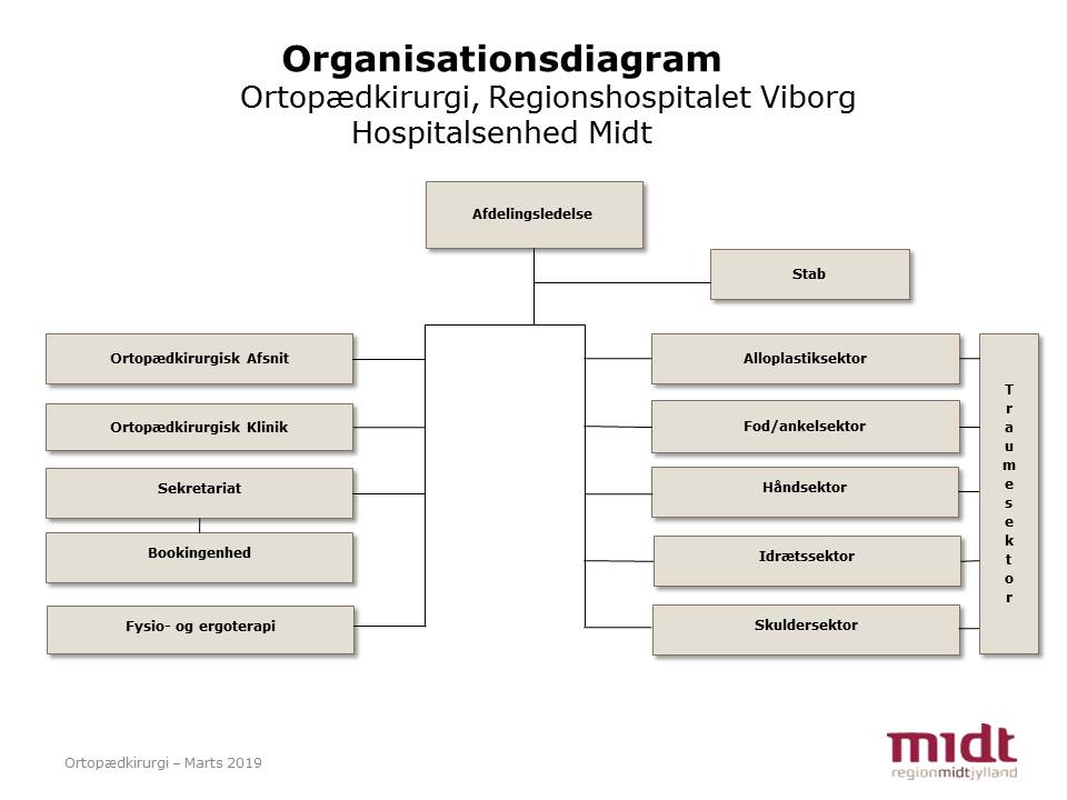 Ortopædkirurgis organisationsdiagram